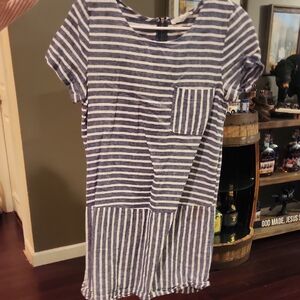 Striped Gray  Dress